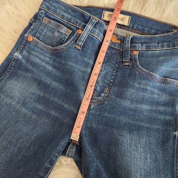 Madewell Jeans 9" High Rise Skinny Jeans Women Size 26 Raw‎ Hem 28" - Picture 11 of 14